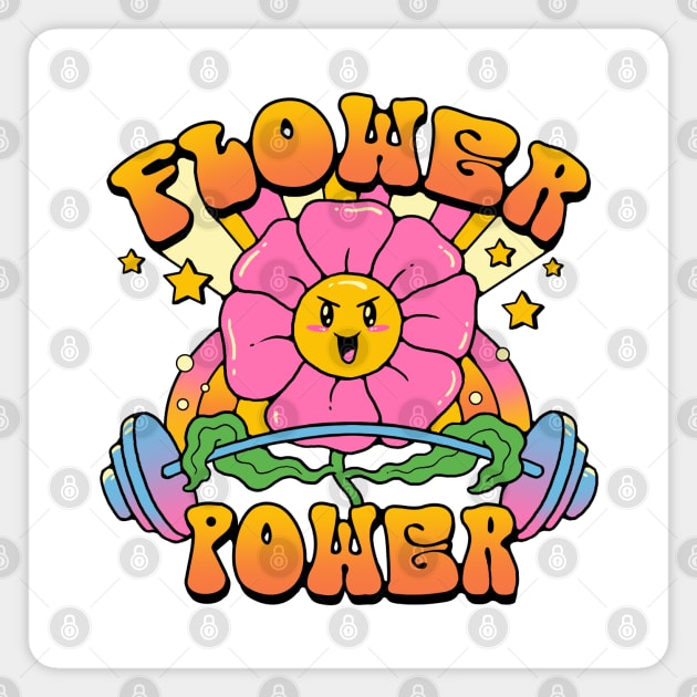 Flower Power Back Print Magnet by Vincent Trinidad Art